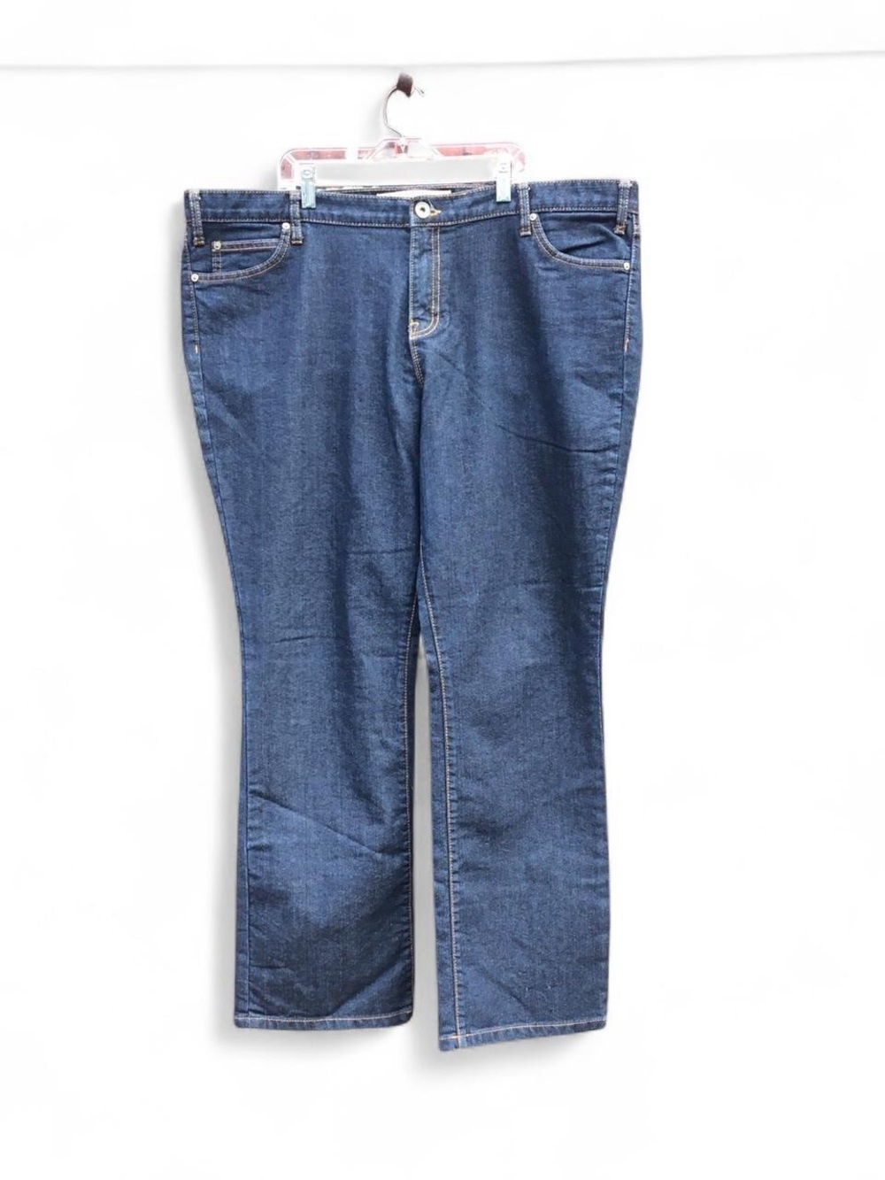 GAP Women’s Jeans Skinny Stretch Straight Leg Plus Size 20 Dark Blue Denim